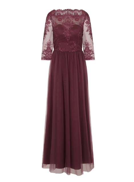 **Chi Chi London Embroidered maxi dress